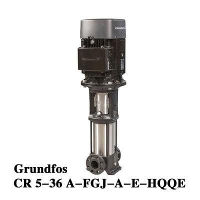 Bomba centrífuga de vários estágios vertical Grundfos CR 5-36 que transporta eficientemente água fria e quente com um caudal de até 320 m3/h e uma pressão de 40