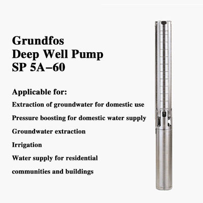 Grundfos  6 inch Electric Stainless Steel Deep Well Pump SP 5A-60