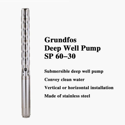 Grundfos Stainless Steel Submersible Deep Well Pump Corrosion Resistance Drinking Water Approval