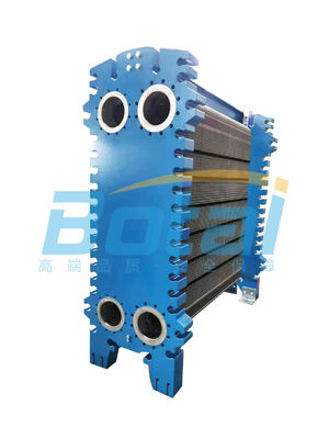 Semi-welded plate heat exchanger for heating and corrosive medium cooling
