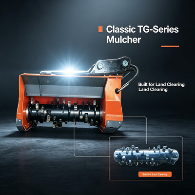 High Efficiency Excavator Mounted Forestry Mulcher for Tree Brush Shredding